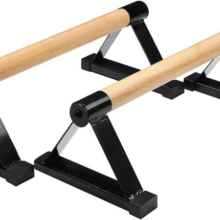 Wooden Stretch Push-Up Stands, Non-Slip Calisthenics and Gymnastic Training Bars for Handstands and Yoga