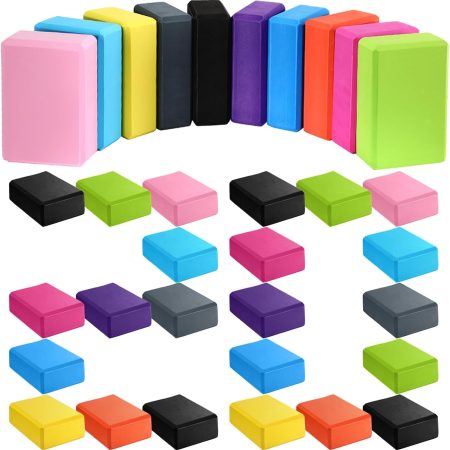 20-Piece EVA Foam Yoga Block Set—Lightweight, non-slip, and supportive; suitable for Pilates, stretching, and meditation; ideal for men, women, and beginners (multi-color)