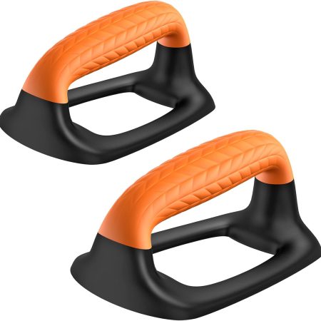 Push-Up Bars with Soft Rubber Handles and Plastic Grips, Non-Slip Base, 500 lb Capacity, for Calisthenics and Floor Strength Workouts