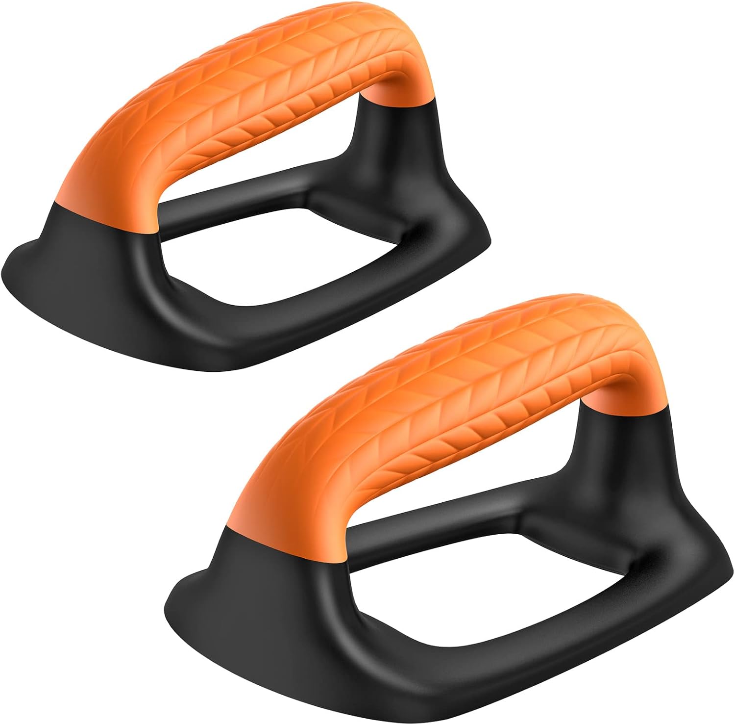 Push-Up Bars with Soft Rubber Handles and Plastic Grips, Non-Slip Base, 500 lb Capacity, for Calisthenics and Floor Strength Workouts