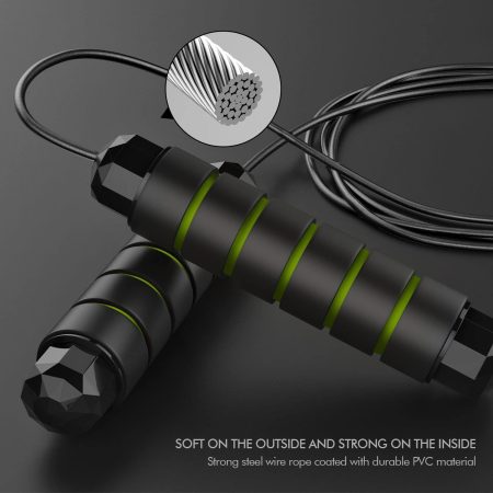 Tangle-free ball-bearing jump rope