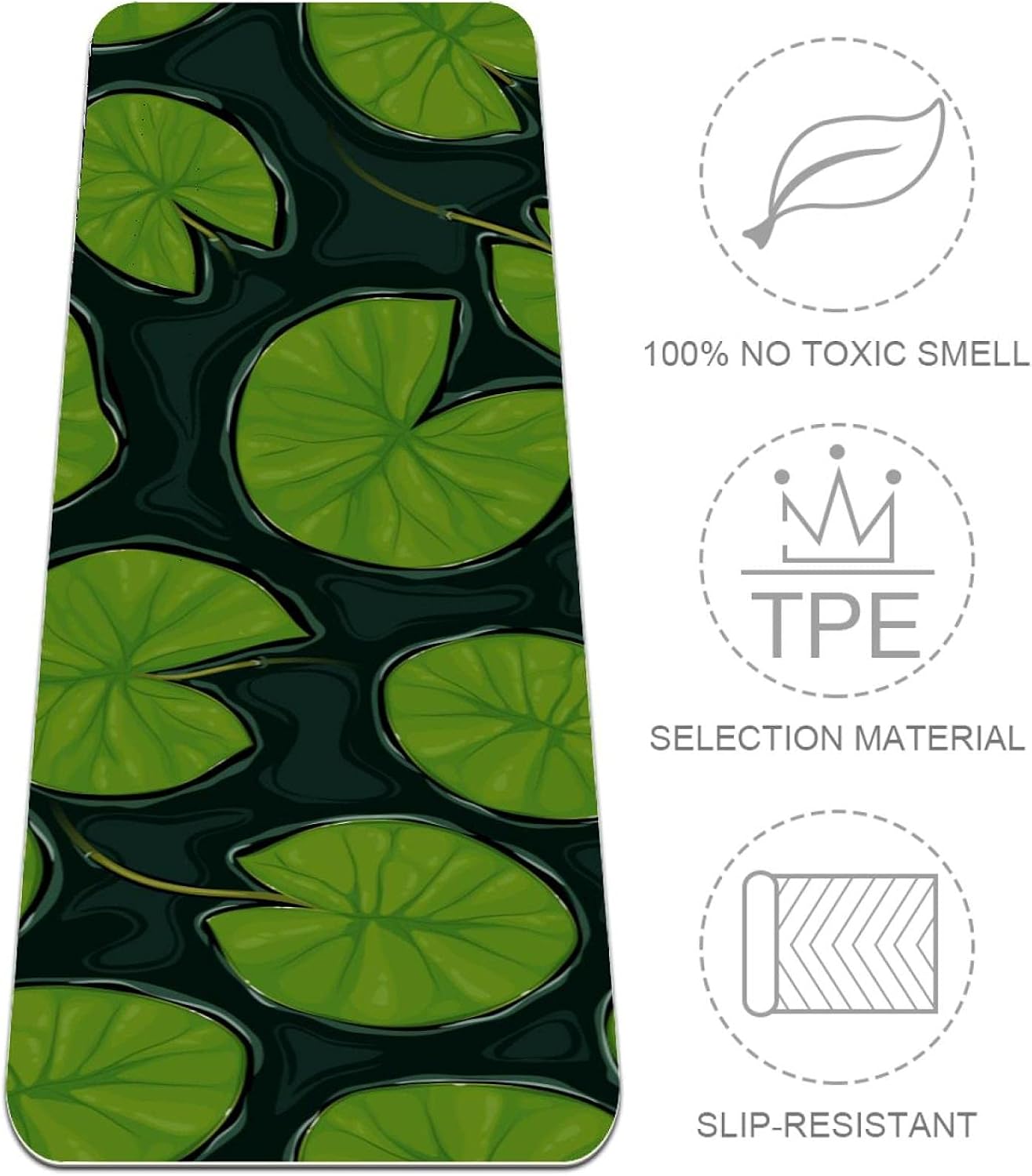 Green Extra Thick Non-Slip Yoga Mat - Image 2