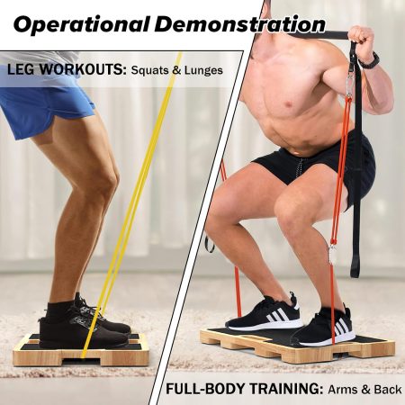Wooden resistance band platform