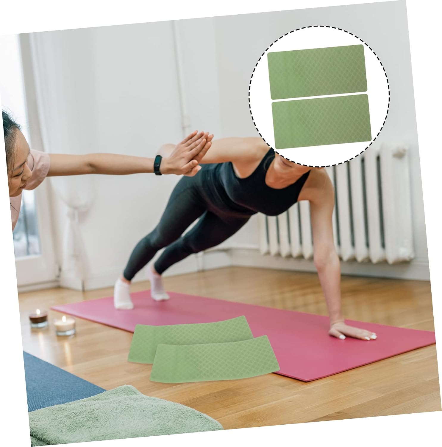 5-Pair Rubber Anti-Skid Yoga Knee Pads - Image 2