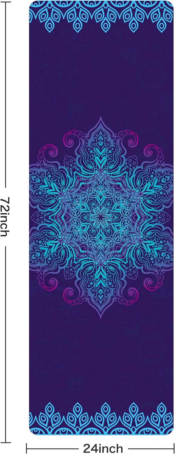 Non-Slip Thick Yoga Mat with Strap - Image 2